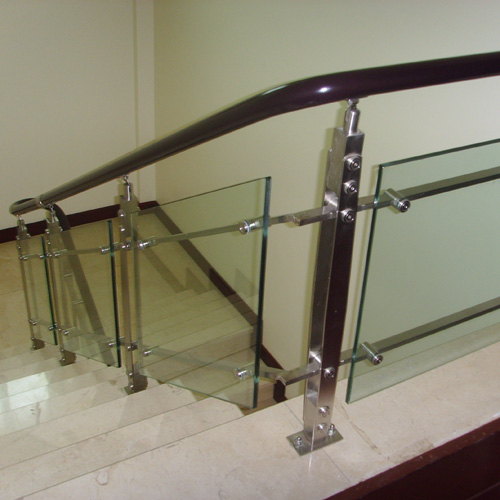 不銹鋼玻璃樓梯護欄，YD-GLTH008